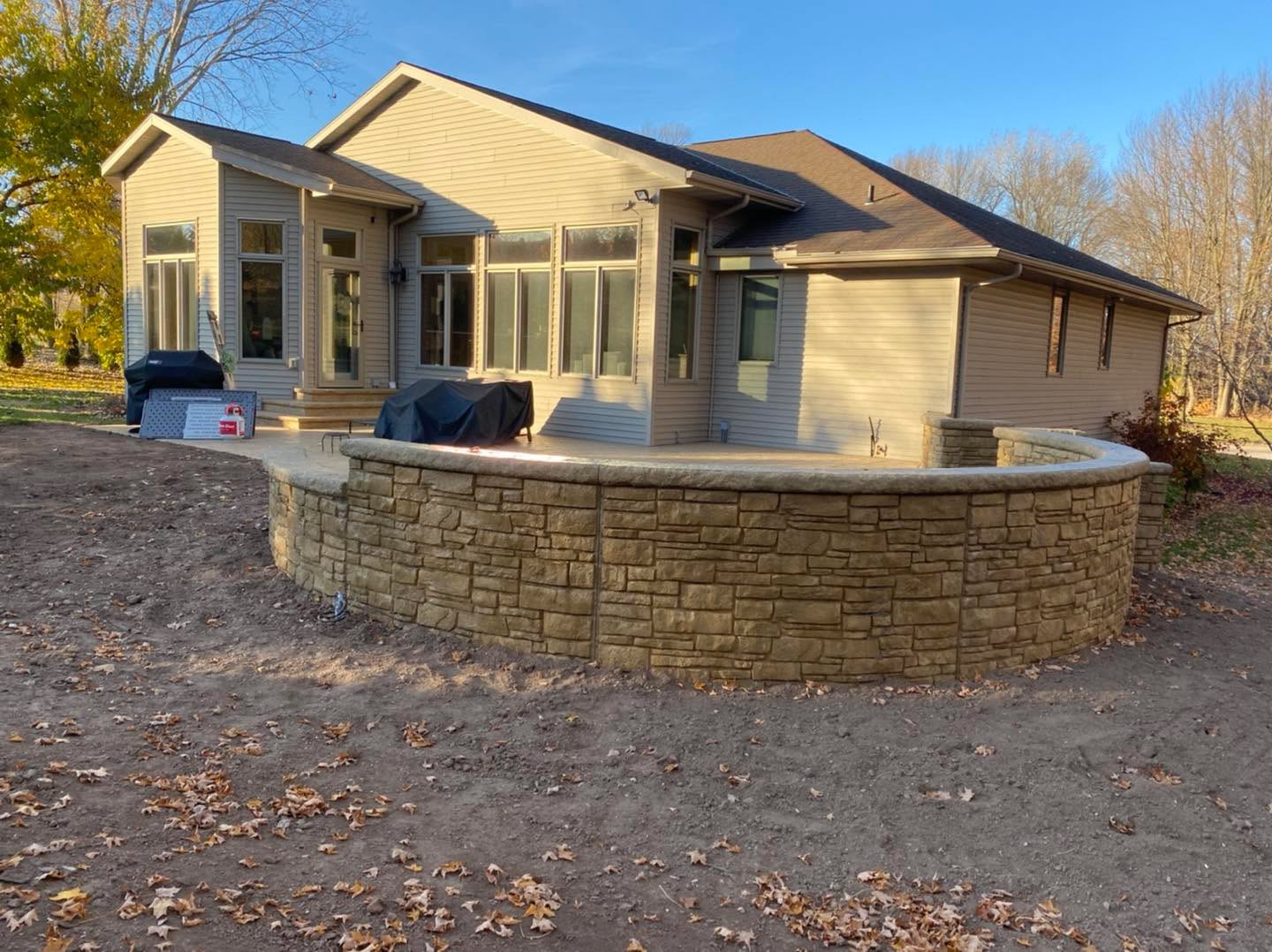 decorative patio wall koeppel concrete